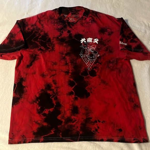Hypland Other - Hypland x Inuyasha Collab Red & Black Tye Dye Shirt
